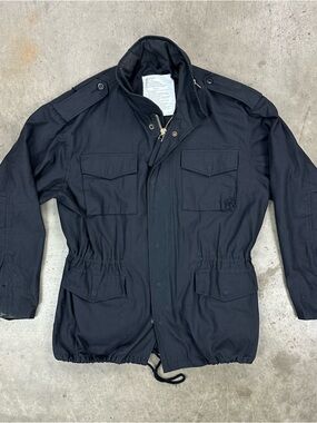 Black Rothco M-65 Field Jacket Sz: L